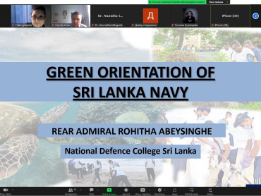 Онлайн лекція "Green Orientation of Sri Lanka Navy"