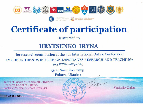 Склад студентської наукової групи 2024-2025