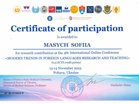 Склад студентської наукової групи 2024-2025