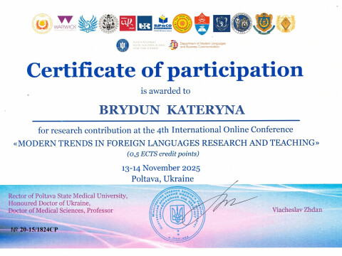 Склад студентської наукової групи 2024-2025