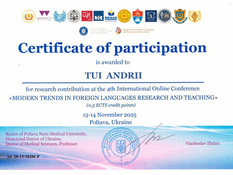 Склад студентської наукової групи 2024-2025